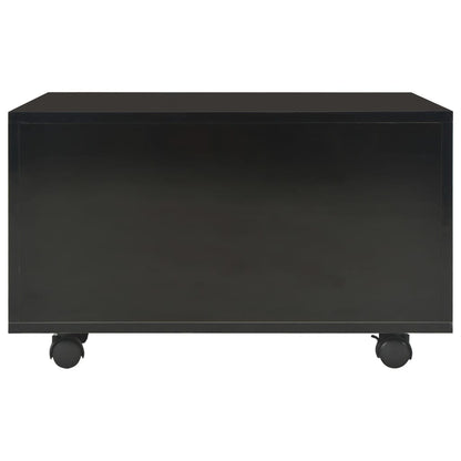 Salongbord Sofabord Høyglans Svart 60x60x35 cm