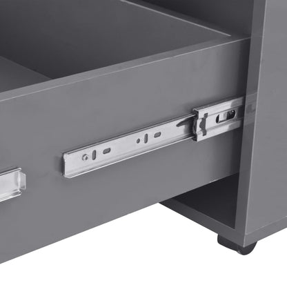 Salongbord Sofabord Høyglans Grå 100x100x35 cm