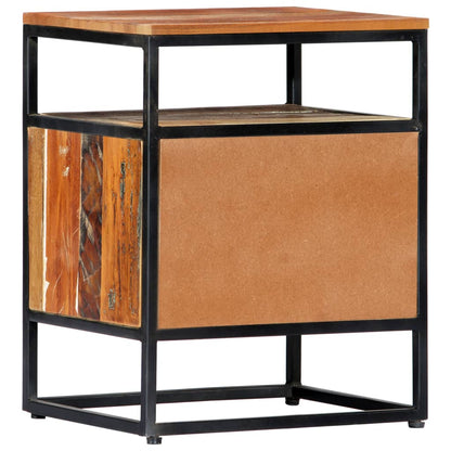 Nattbord Sengbord Tre Gjenvunnet Heltre 40x30x50 cm stål