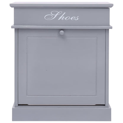 Skoskap Skohylle Skobenk Grå 50x28x58 cm keisertre