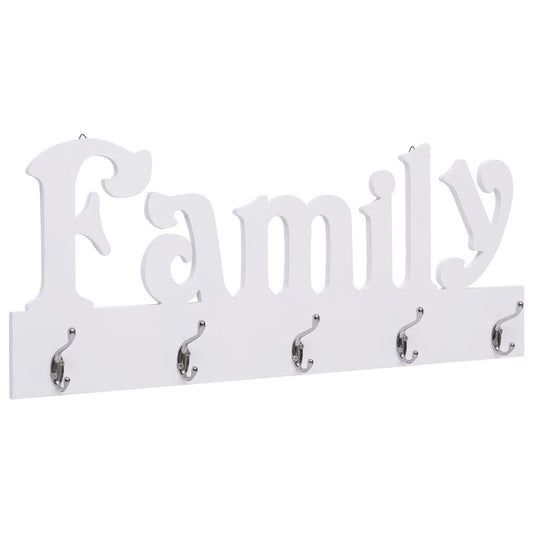 Garderobestativ Veggmontert garderobepanel FAMILY 74x29,5 cm