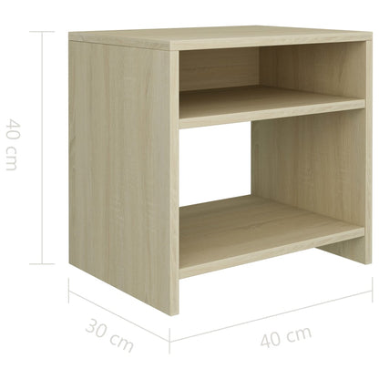 Nattbord Sengbord sonoma eik 40x30x40 cm konstruert tre