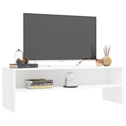 TV-benk hvit 120x40x40 cm konstruert tre