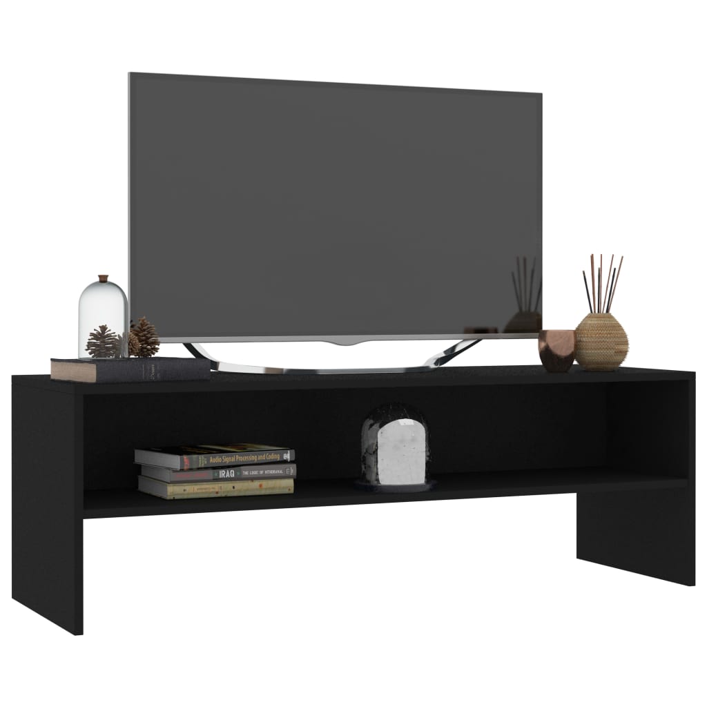 TV-benk svart 120x40x40 cm konstruert tre