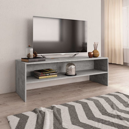 TV-benk betonggrå 120x40x40 cm konstruert tre