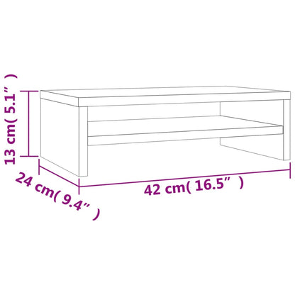 TV-Skjermstativ sonoma eik 42x24x13 cm konstruert tre