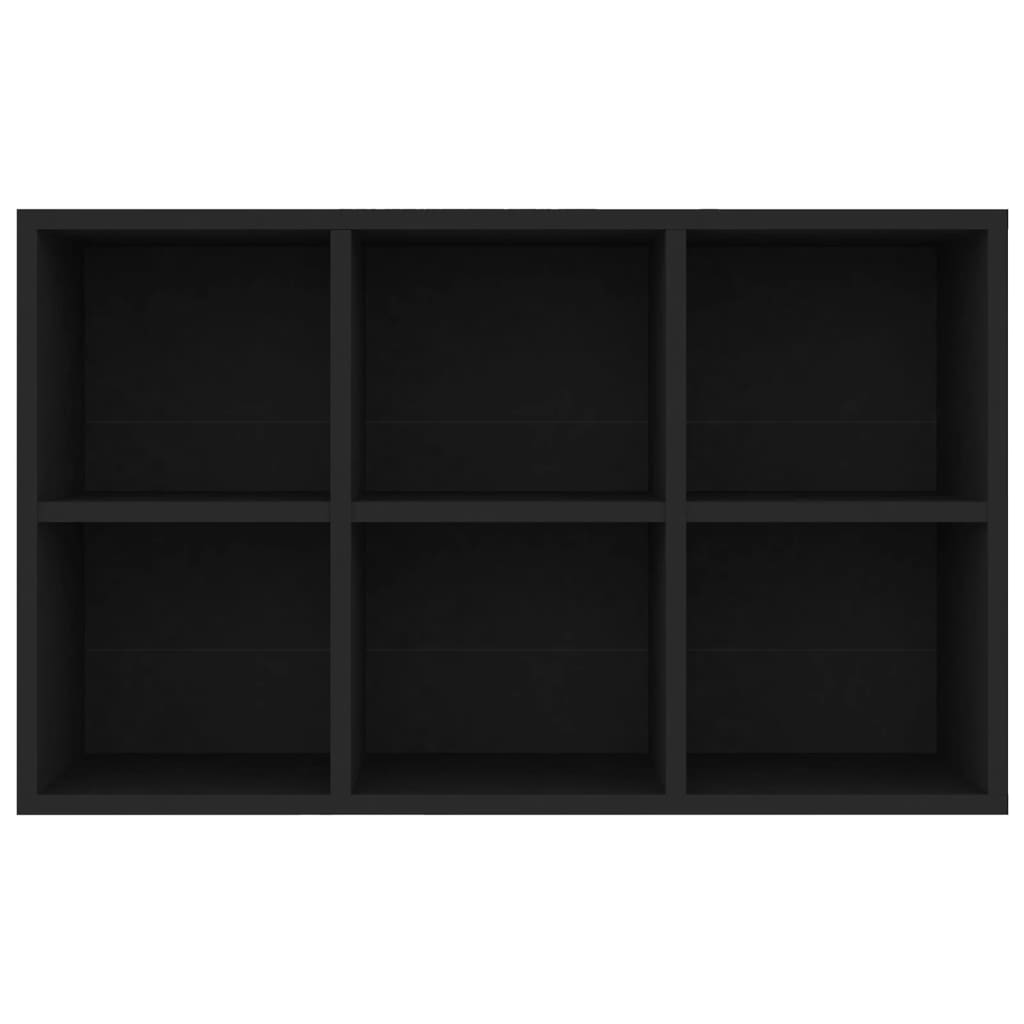 Bokhylle Svart 66x30x98 cm