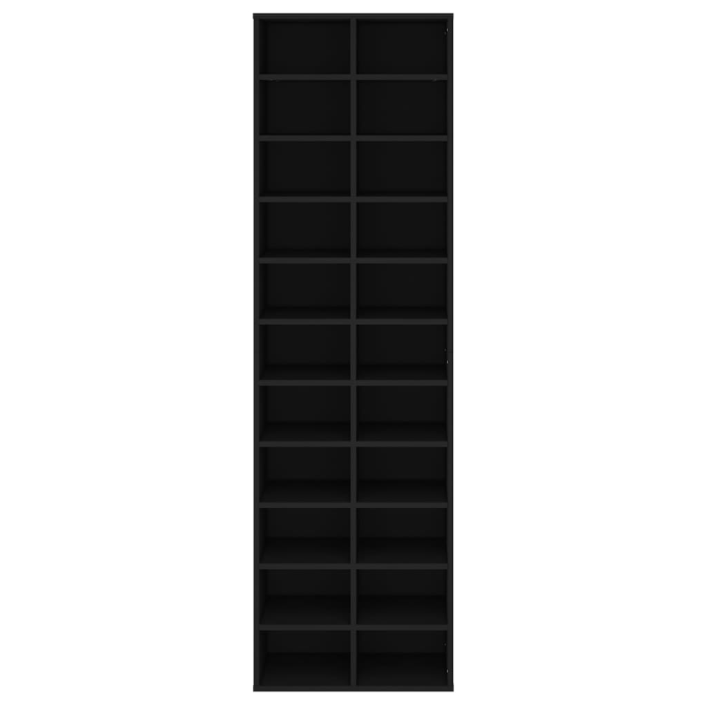 Skoskap Skohylle Skobenk Svart 54x34x183 cm