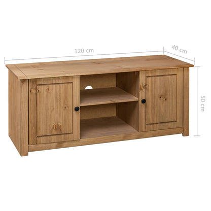 TV-benk 120x40x50 cm heltre furu Panama Range