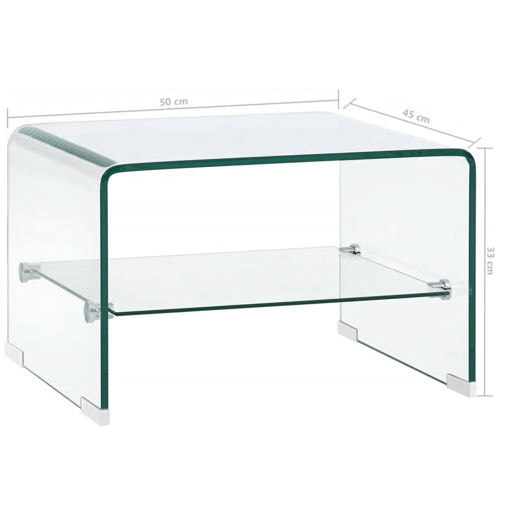 Salongbord Sofabord DIV. klart 50x45x33 cm herdet glass