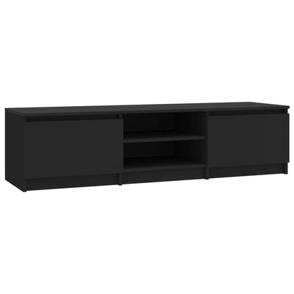 TV-benk svart 140x40x35,5 cm konstruert tre