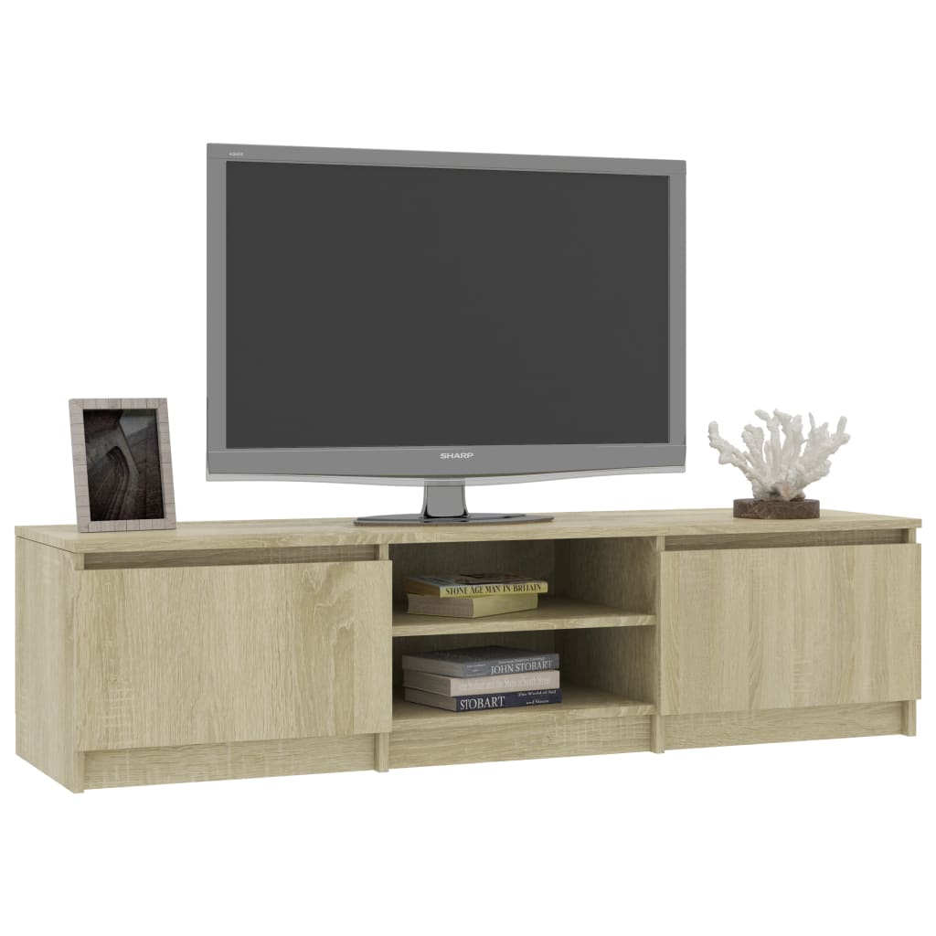 TV-benk sonoma eik 140x40x35,5 cm konstruert tre