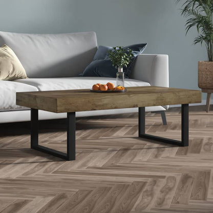 Salongbord Sofabord Svart mørkebrun 120x60x40 cm jern