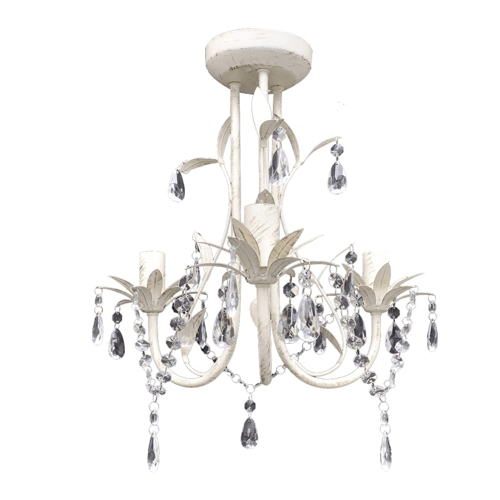 Taklampe Lysekrone KrystalTaklampe Lysekrone 2 stk elegant Hvit
