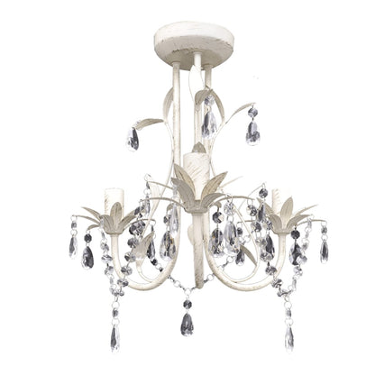 Taklampe Lysekrone KrystalTaklampe Lysekrone 2 stk elegant Hvit