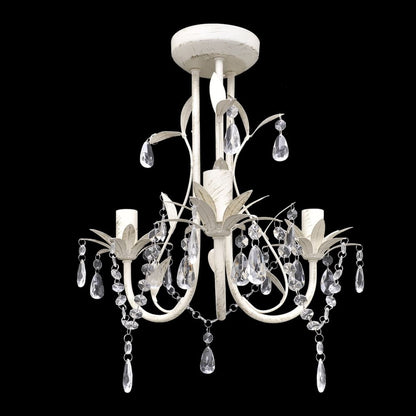 Taklampe Lysekrone KrystalTaklampe Lysekrone 2 stk elegant Hvit
