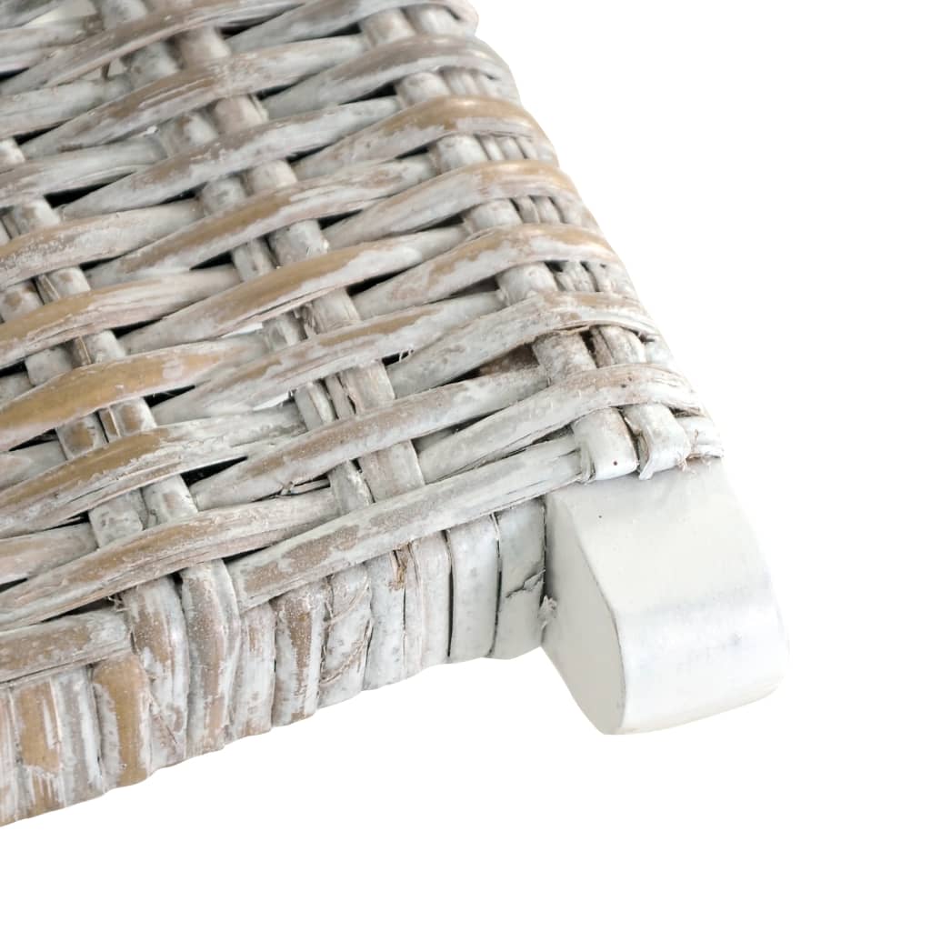 Lenestol Hvit naturlig kubu-rotting og heltre mahogni