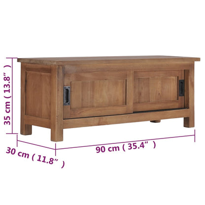 TV-benk 90x30x35 cm heltre teak