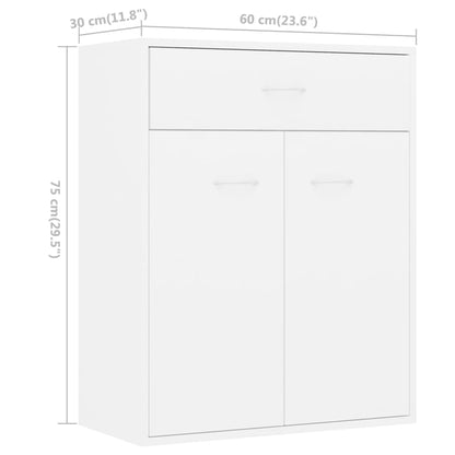Skjenk Hvit 60x30x75 cm
