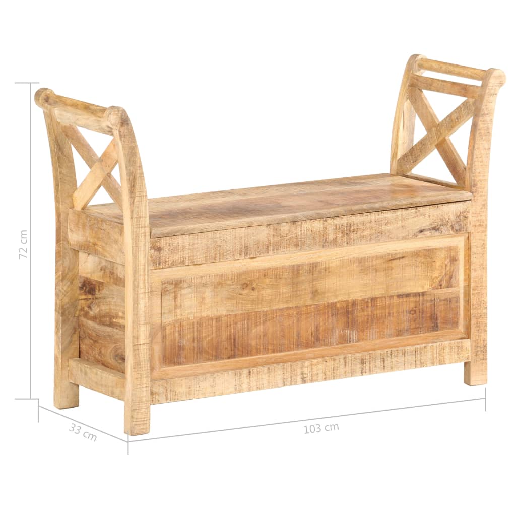 Hallbenk Gangbenk 103x33x72 cm heltre mango