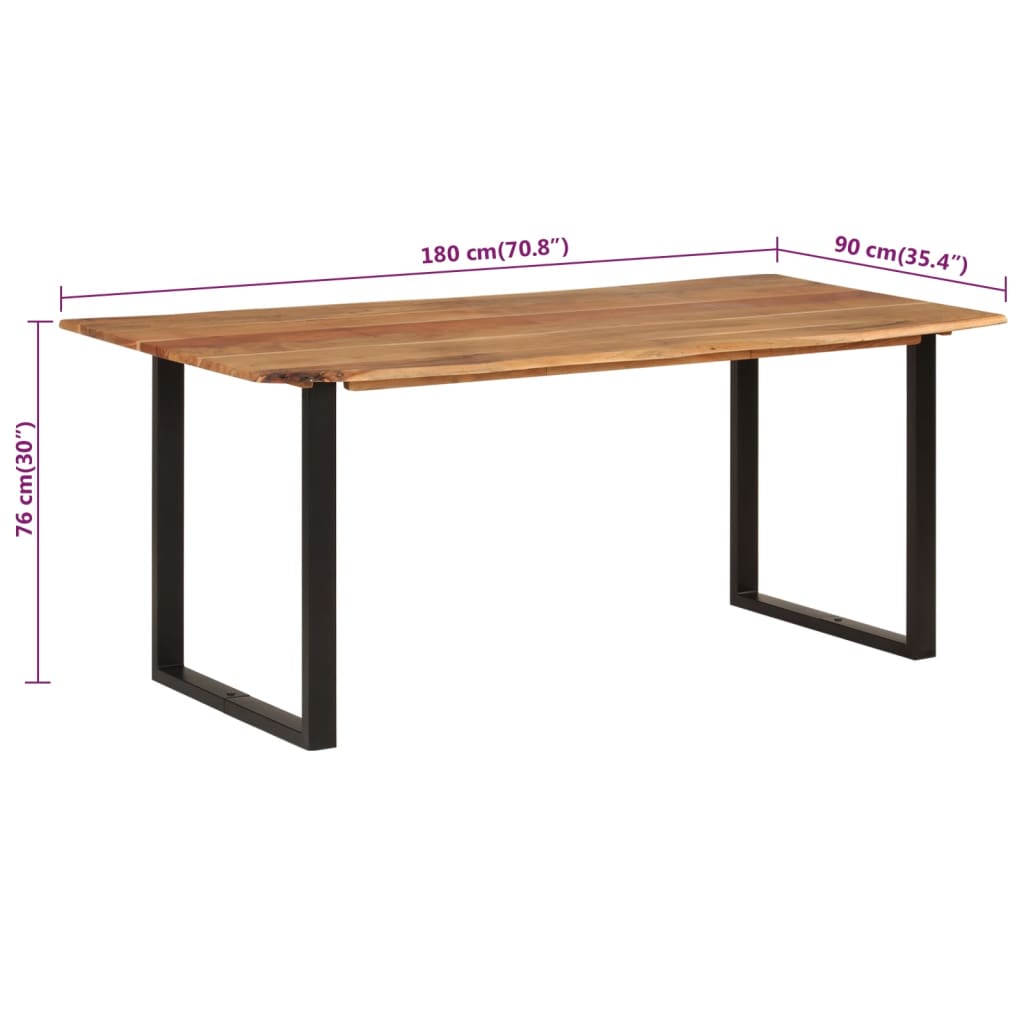 Spisebord Kjøkkenbord 180x90x76 cm heltre akasie