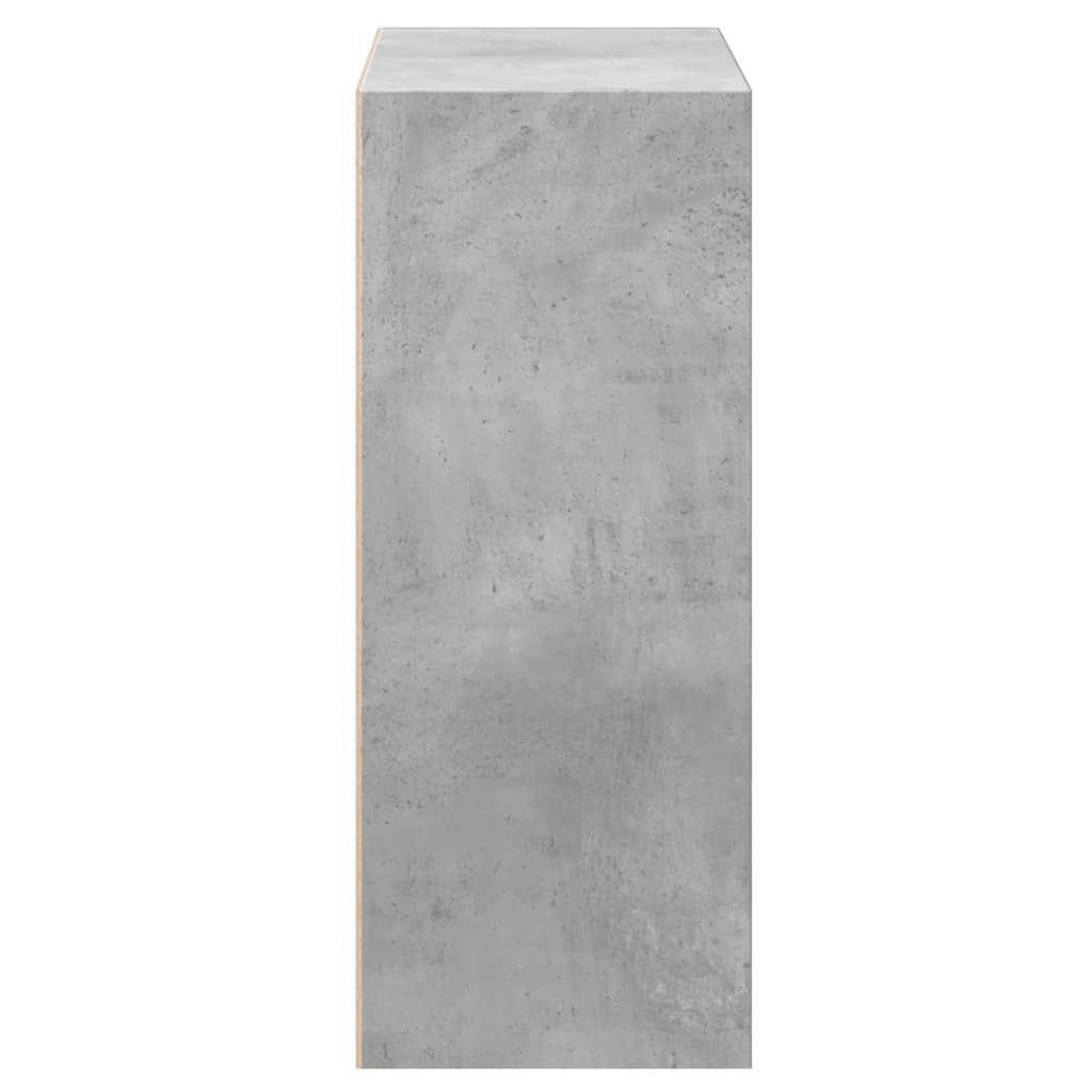 Bokhylle 2 nivåer betonggrå 40x30x76,5 cm konstruert tre