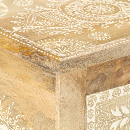 Nattbord Sengbord Tre heltre mangotre Håndmalt 40x30x60 cm