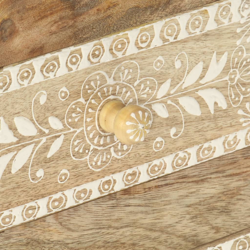 Nattbord Sengbord Tre heltre mangotre Håndmalt 40x30x60 cm