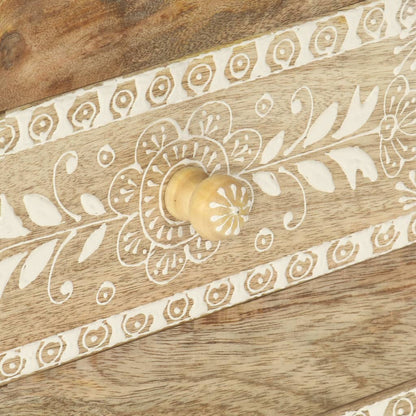 Nattbord Sengbord Tre heltre mangotre Håndmalt 40x30x60 cm