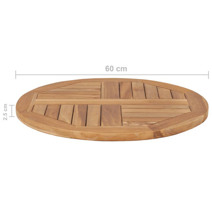 Bordplate heltre teak 2,5 cm 60 cm