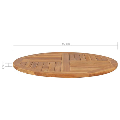 Bordplate heltre teak 2,5 cm 90 cm