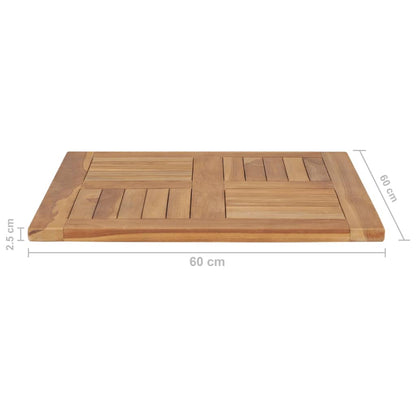 Bordplate heltre teak 60x60x2,5 cm