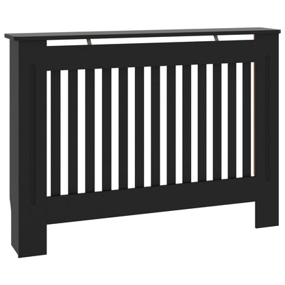 Radiatordeksel svart 112x19x81,5 cm MDF