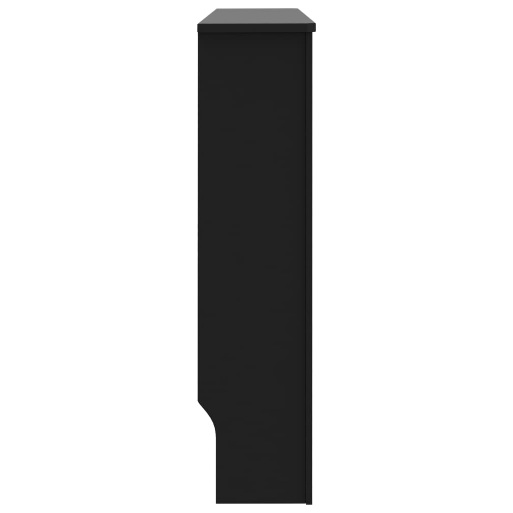 Radiatordeksel svart 112x19x81,5 cm MDF