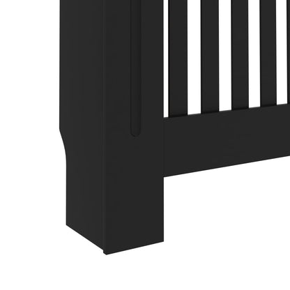 Radiatordeksel svart 112x19x81,5 cm MDF