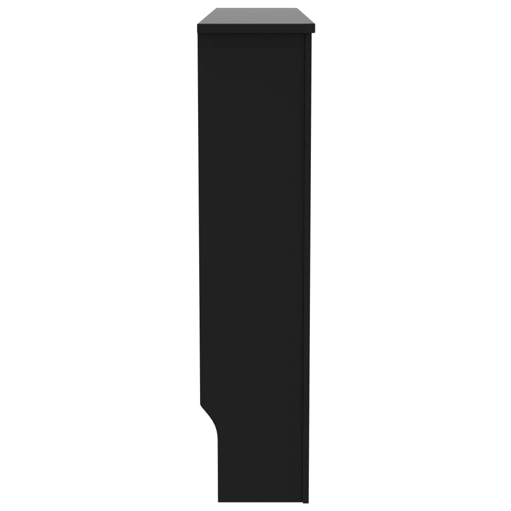 Radiatordeksel svart 112x19x81,5 cm MDF