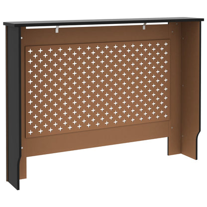 Radiatordeksel svart 112x19x81,5 cm MDF