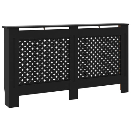 Radiatordeksel svart 152x19x81,5 cm MDF