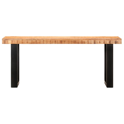 Sittebenk 110 cm grov heltre mango og stål