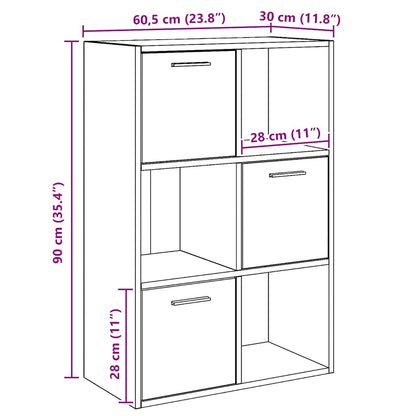 Skap Svart 60x29,5x90 cm