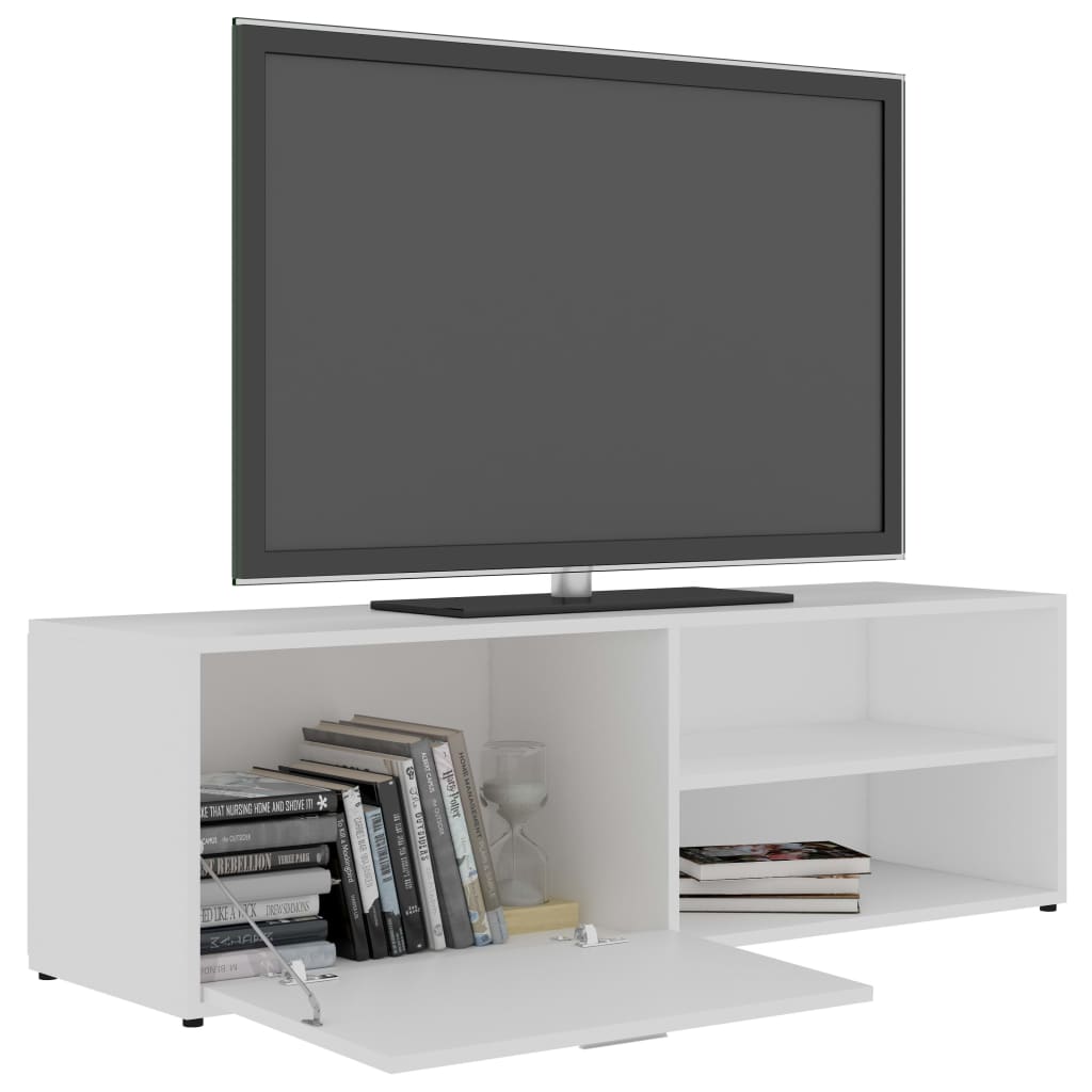 TV-benk hvit 120x34x37 cm konstruert tre