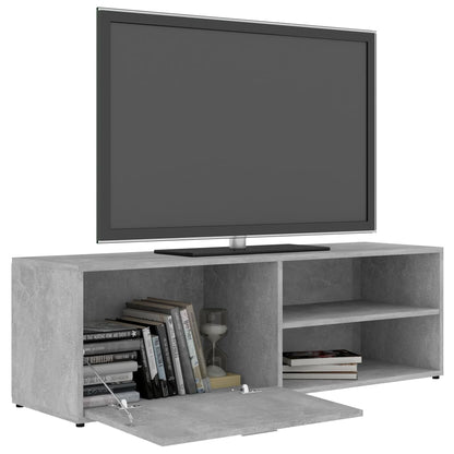 TV-benk betonggrå 120x34x37 cm konstruert tre