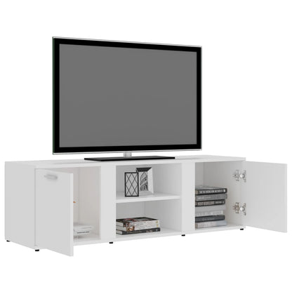 TV-benk hvit 120x34x37 cm konstruert tre