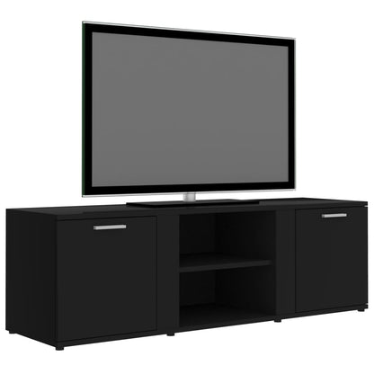 TV-benk svart 120x34x37 cm konstruert tre