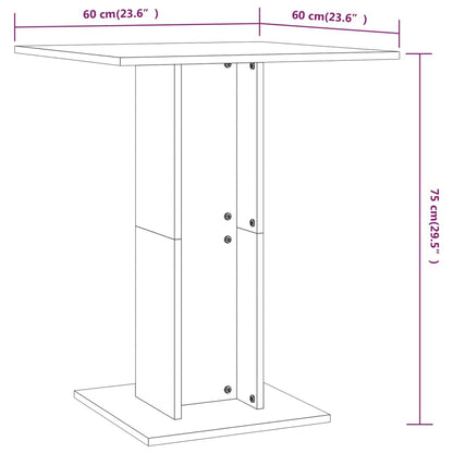 Barbord Kafebord Bistrobord hvit 60x60x75 cm sponplate