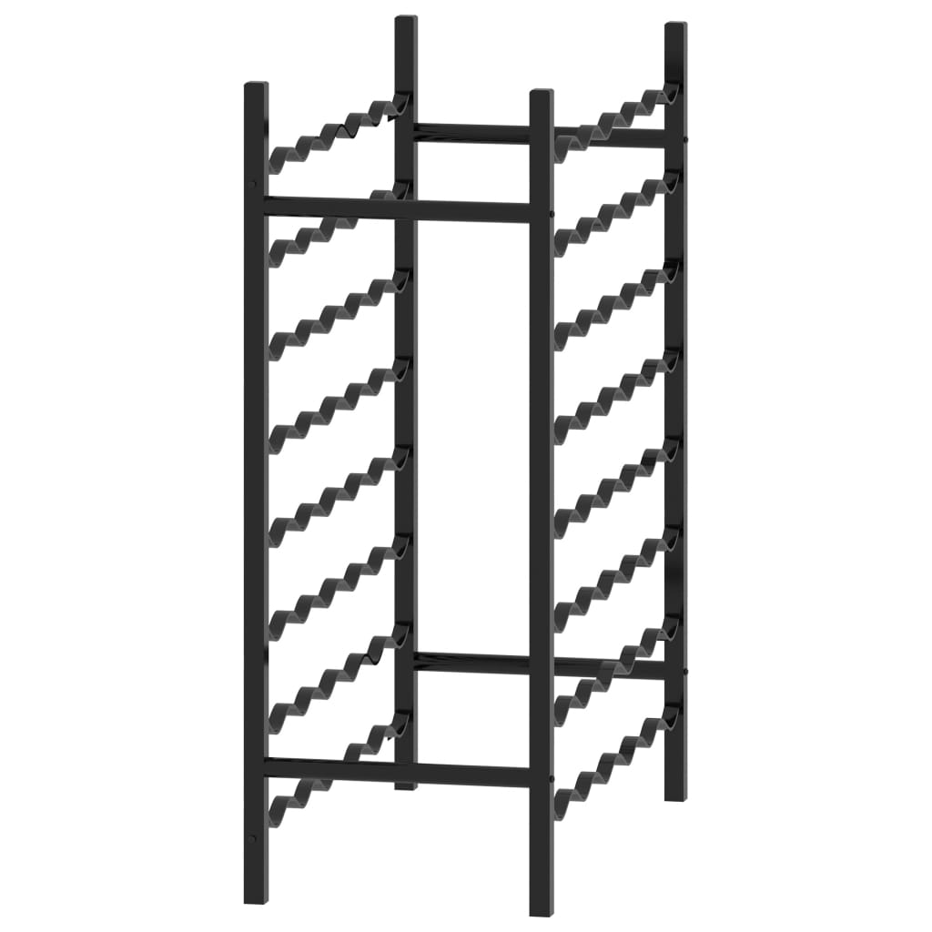 Vinstativ for 48 flasker metall svart