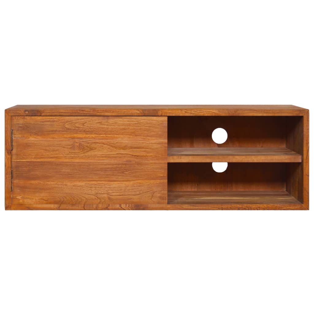 TV-benk Veggmontert 90x30x30 cm heltre teak