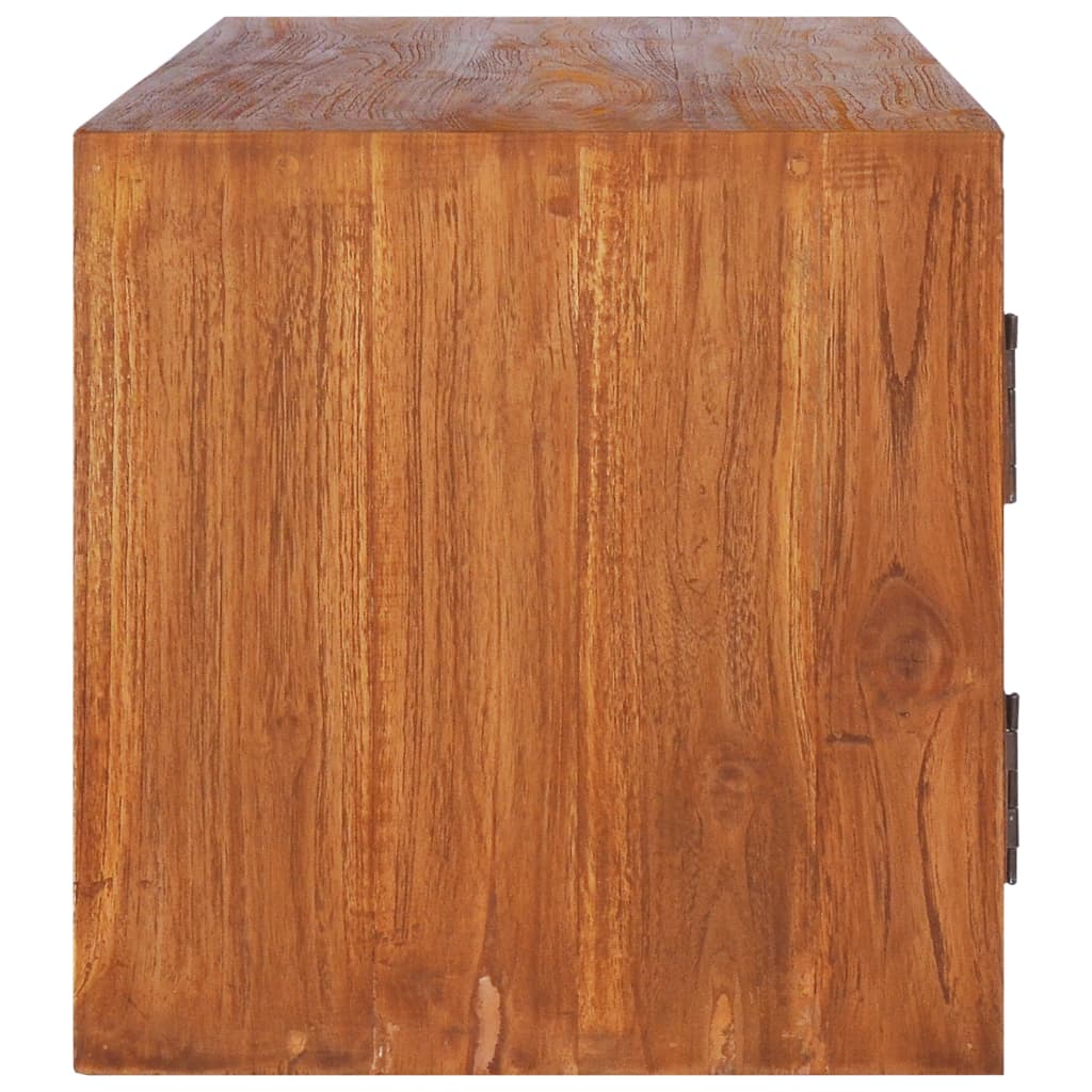 TV-benk Veggmontert 90x30x30 cm heltre teak