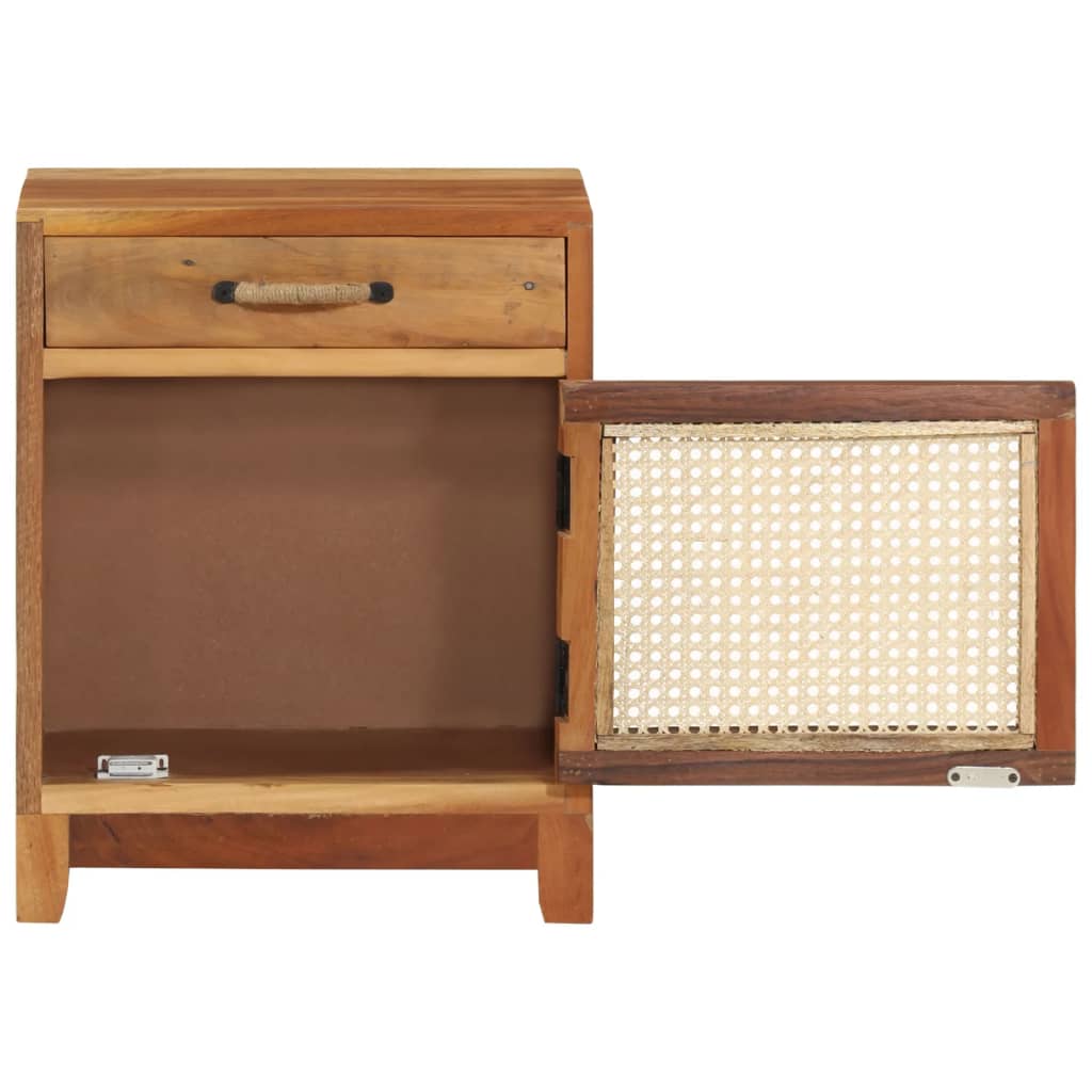 Nattbord Sengbord Tre Gjenvunnet Heltre 40x30x50 cm