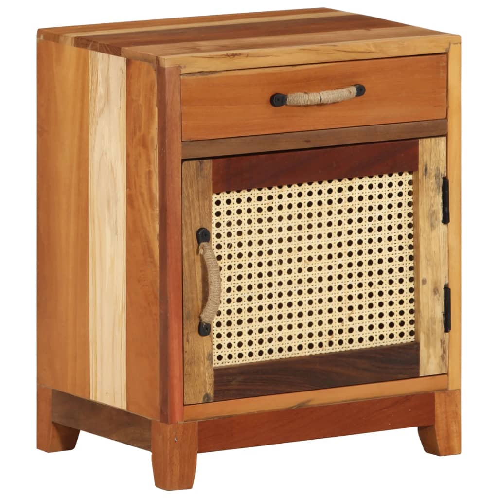 Nattbord Sengbord Tre Gjenvunnet Heltre 40x30x50 cm